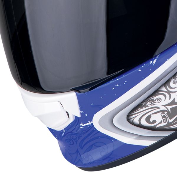 Scorpion Exo 491 Run White Blue + Bluetooth-Kit Exo-Com Link-1