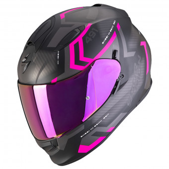 Scorpion Exo 491 Spin Matt Black Pink + Kit bluetooth 5R Lite