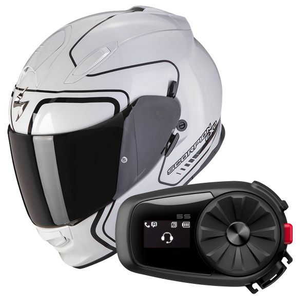 Integral Scorpion Exo 491 West White Black + Kit Bluetooth 5S