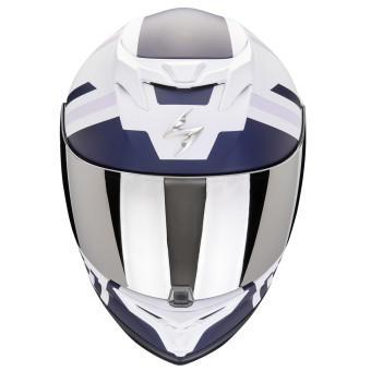 Scorpion Exo 520 Evo Air Banshee Matt White Blue Purple + Kit bluetooth 5R Lite