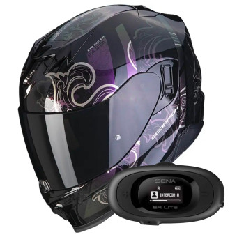 Integral Scorpion Exo 520 Evo Air Fasta Black Chameleon + Kit bluetooth 5R Lite