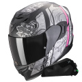 Pack Exo 520 Evo Air Fasta Matt Silver Pink + Kit bluetooth Exo-Com Link-1C