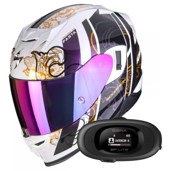 Integral Scorpion Exo 520 Evo Air Fasta White Chameleon + Kit bluetooth 5R Lite