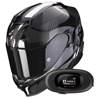 Integral Scorpion Exo 520 Evo Air Laten Black White + Kit bluetooth 5R Lite