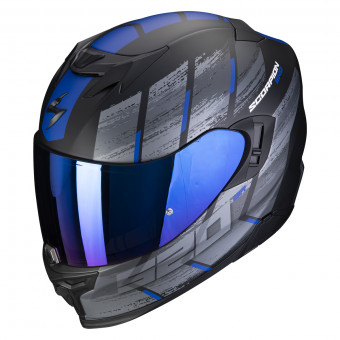 Scorpion Exo 520 Evo Air Maha Matt Black Blue + Kit bluetooth 5R Lite