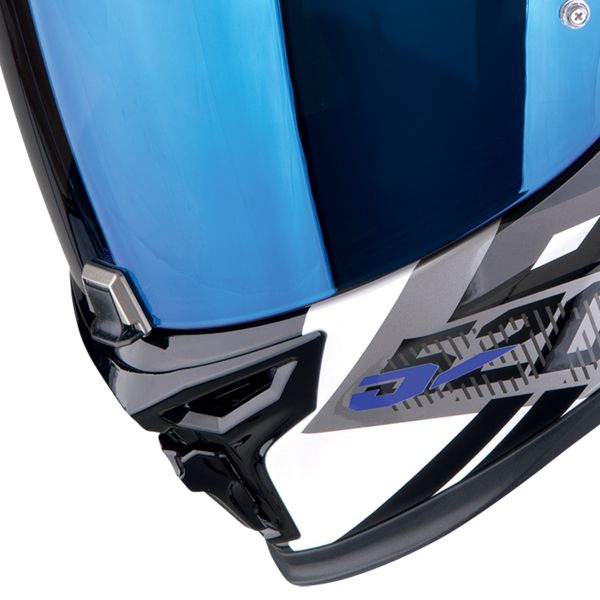 Scorpion Exo 520 Evo Air Ranka Black White Blue + Kit bluetooth Exo-Com Link-1C