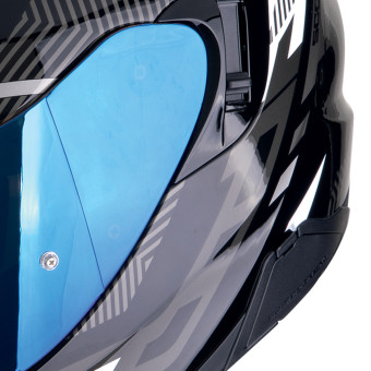 Scorpion Exo 520 Evo Air Ranka Black White Blue + Kit bluetooth Exo-Com Link-1