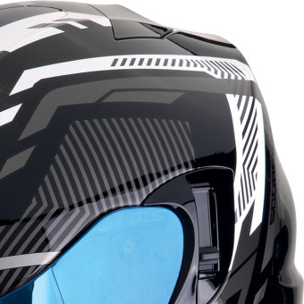 Scorpion Exo 520 Evo Air Ranka Black White Blue + Kit bluetooth Exo-Com Link-1