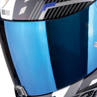 Scorpion Exo 520 Evo Air Ranka Black White Blue + Kit bluetooth Exo-Com Link-1