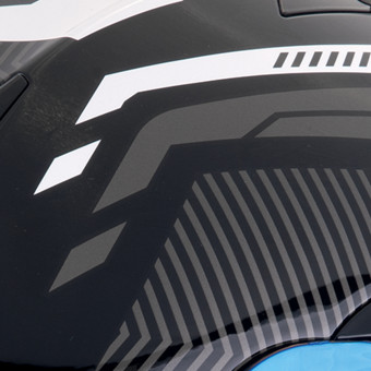 Scorpion Exo 520 Evo Air Ranka Black White Blue + Kit bluetooth Exo-Com Link-1