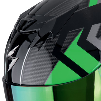 Scorpion Exo 520 Evo Air Sensus Black Green + Kit bluetooth Exo-Com Link-1