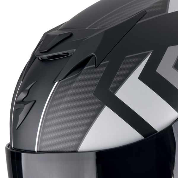 Scorpion Exo 520 Evo Air Sensus Matt Black Silver + Kit bluetooth 5R Lite