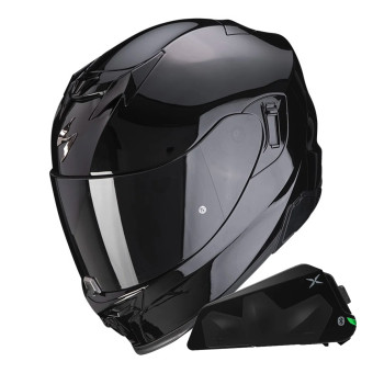 Casque Integral Scorpion Exo 520 Evo Air Solid Black + Kit bluetooth Exo-Com Link-1C Casque Integral Scorpion Exo 520 Evo Air Solid Black + Kit bluetooth Exo-Com Link-1C