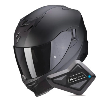 Integral Scorpion Exo 520 Evo Air Solid Matt Black + Kit Bluetooth BT Mini