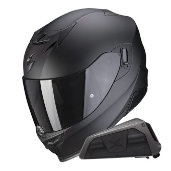 Integral Scorpion Exo 520 Evo Air Solid Matt Black + Kit bluetooth Exo-Com Link-1