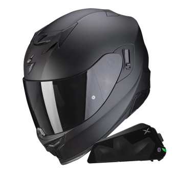 Integral Scorpion Exo 520 Evo Air Solid Matt Black + Kit bluetooth Exo-Com Link-1C