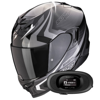Integral Scorpion Exo 520 Evo Air Terra Black Silver White + Kit bluetooth 5R Lite
