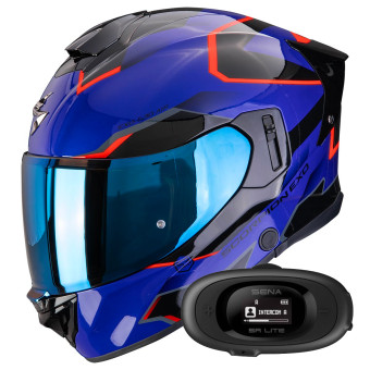 Casque Integral Scorpion Exo 530 Air Clip Blue Black Red + Kit bluetooth 5R Lite Casque Integral Scorpion Exo 530 Air Clip Blue Black Red + Kit bluetooth 5R Lite