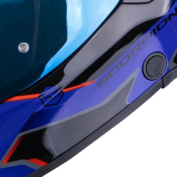Scorpion Exo 530 Air Clip Blue Black Red + Kit bluetooth 5R Lite
