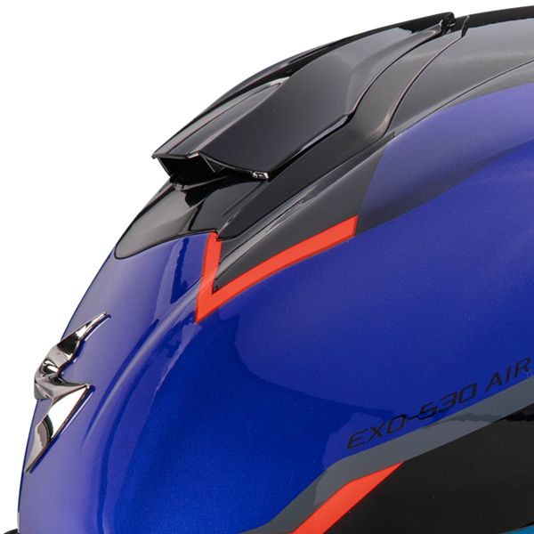 Scorpion Exo 530 Air Clip Blue Black Red + Kit bluetooth 5R Lite