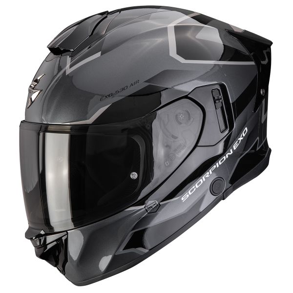 Integral Scorpion Exo 530 Air Clip Silver Black Integral Scorpion Exo 530 Air Clip Silver Black