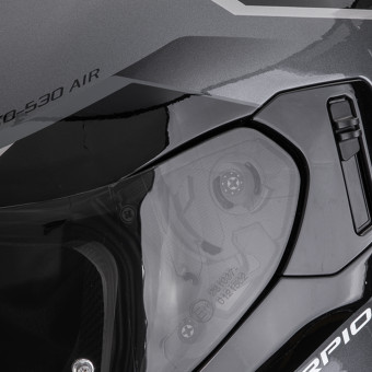 Scorpion Exo 530 Air Clip Silver Black