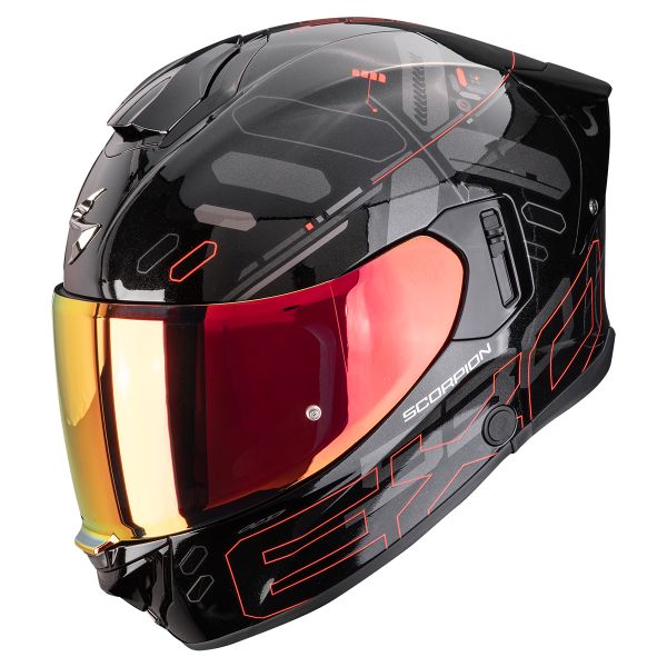 Integral Scorpion Exo 530 Air Fond Metal Black Red Integral Scorpion Exo 530 Air Fond Metal Black Red