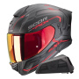 Casque Integral Scorpion Exo 530 Air Slope Matt Black Red + Kit bluetooth Exo-Com Link-1