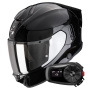 Casque Integral Scorpion Exo 530 Air Solid Black + Kit Bluetooth 5S Solo