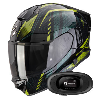 Integral Scorpion Exo 530 Air Theras Black Green + Kit bluetooth 5R Lite