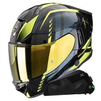 Casque Integral Scorpion Exo 530 Air Theras Black Neon Yellow + Kit bluetooth Exo-Com Link-1C Casque Integral Scorpion Exo 530 Air Theras Black Neon Yellow + Kit bluetooth Exo-Com Link-1C