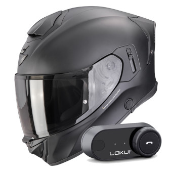 Casque Integral Scorpion Exo 530 i Air Solid Matt Black + Kit Bluetooth Lokui K30 Casque Integral Scorpion Exo 530 i Air Solid Matt Black + Kit Bluetooth Lokui K30