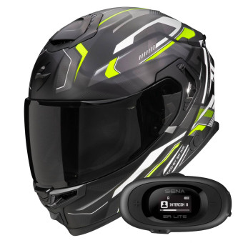 Integral Scorpion Exo GT SP Air Augusta Black Mat Grey Yellow fluo + Kit bluetooth 5R Lite