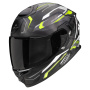 Casque Integral Scorpion Exo GT SP Air Augusta Black Mat Grey Yellow fluo