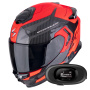 Casque Integral Scorpion Exo GT SP Air Flex Black Red Fluo + Kit bluetooth 5R Lite Solo