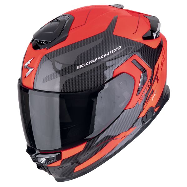 Scorpion Exo GT SP Air Flex Black Red Fluo + Kit bluetooth Exo-Com Link-1C