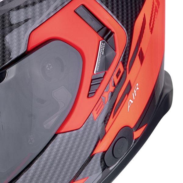 Scorpion Exo GT SP Air Flex Black Red Fluo + Kit bluetooth Exo-Com Link-1C