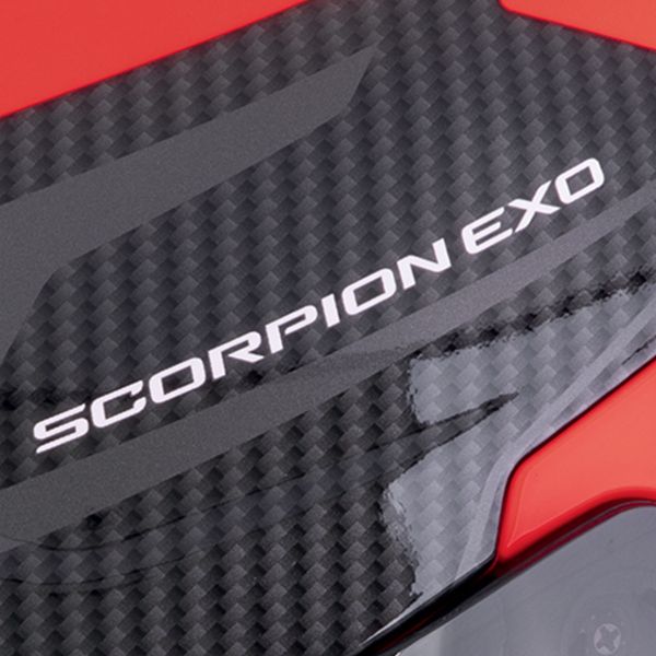 Scorpion Exo GT SP Air Flex Black Red Fluo + Kit bluetooth Exo-Com Link-1C