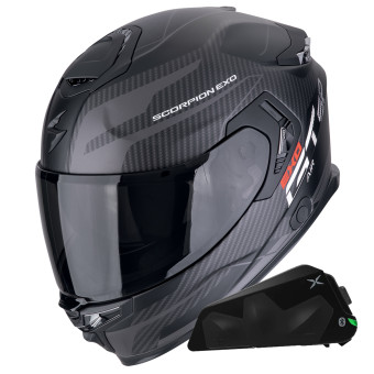 Integral Scorpion Exo GT SP Air Flex Matt Black Silver + Kit bluetooth Exo-Com Link-1C