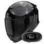 Casque Integral Scorpion Exo GT SP Air Solid Black + Kit bluetooth 5R Lite Solo