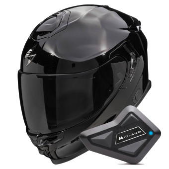Integral Scorpion Exo GT SP Air Solid Black + Kit Bluetooth BT Mini