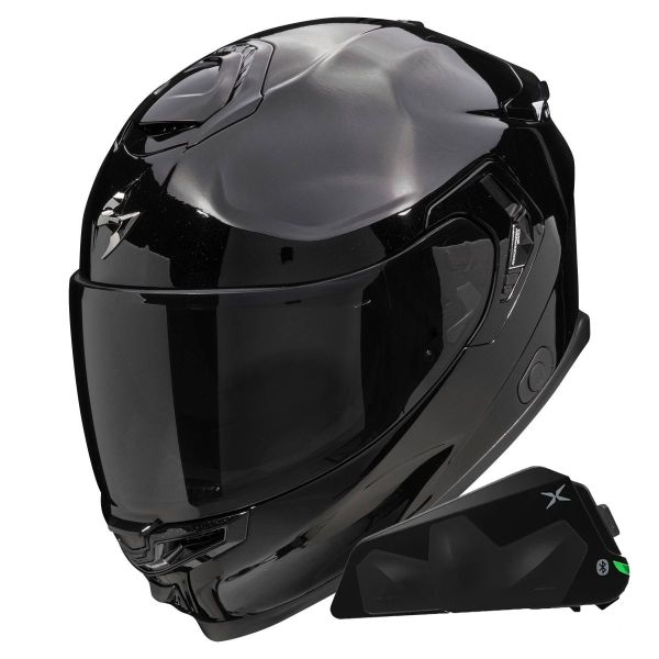 Integral Scorpion Exo GT SP Air Solid Black + Kit bluetooth Exo-Com Link-1C Integral Scorpion Exo GT SP Air Solid Black + Kit bluetooth Exo-Com Link-1C