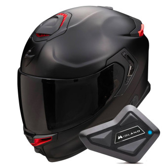 Integral Scorpion Exo GT SP Air Solid Black Mat + Kit Bluetooth BT Mini