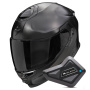 Casque Integral Scorpion Exo GT SP Air Solid Black Pearl Mat + Kit Bluetooth BT Mini