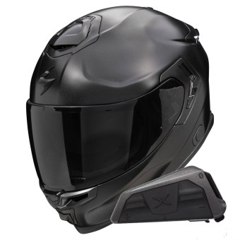 Casque Integral Scorpion Exo GT SP Air Solid Black Pearl Mat + Kit bluetooth Exo-Com Link-1 Casque Integral Scorpion Exo GT SP Air Solid Black Pearl Mat + Kit bluetooth Exo-Com Link-1