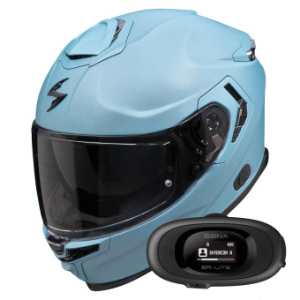 Integral Scorpion Exo GT SP Air Solid Celestial Blue Mat + Kit bluetooth 5R Lite Solo