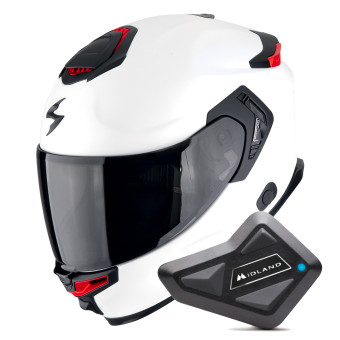 Integral Scorpion Exo GT SP Air Solid White Pearl Matt + Kit Bluetooth BT Mini
