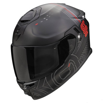 Scorpion Exo GT SP Air Techlane Black Mat Grey Red + Kit Bluetooth BT Mini