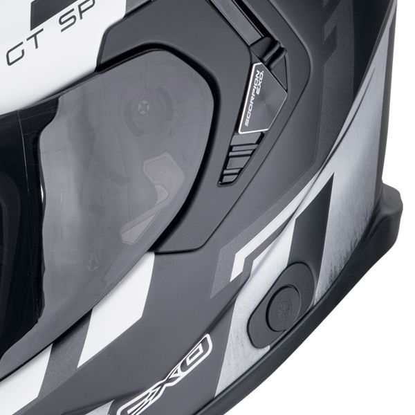 Scorpion Exo GT SP Air Tornado Matt Black Silver + Kit bluetooth 5R Lite Solo