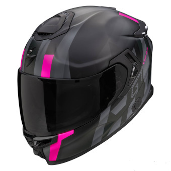 Scorpion Exo GT SP Air Touradven Black Mat Pink + Kit bluetooth Exo-Com Link-1C